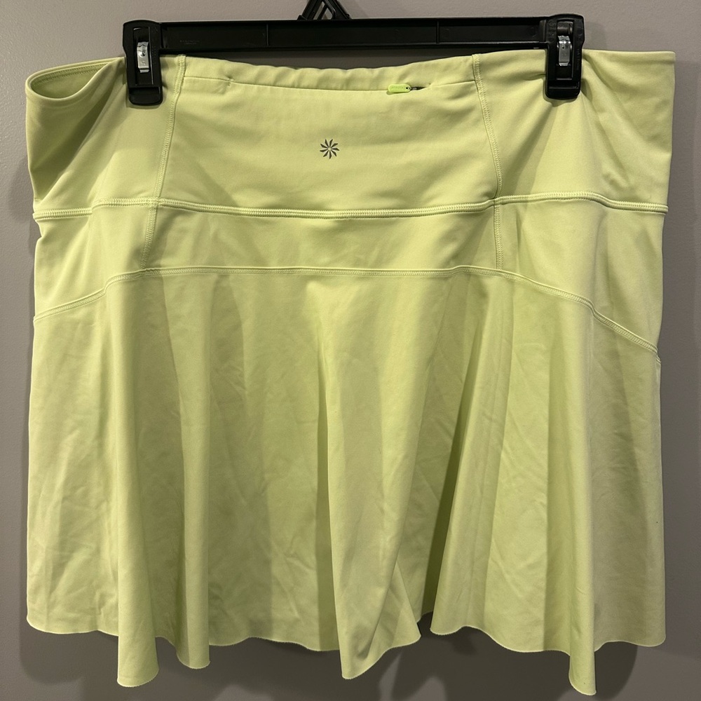 Athleta Ace Tennis Skort 15 1/2” Size 2X Slime Green - Picture 3 of 7